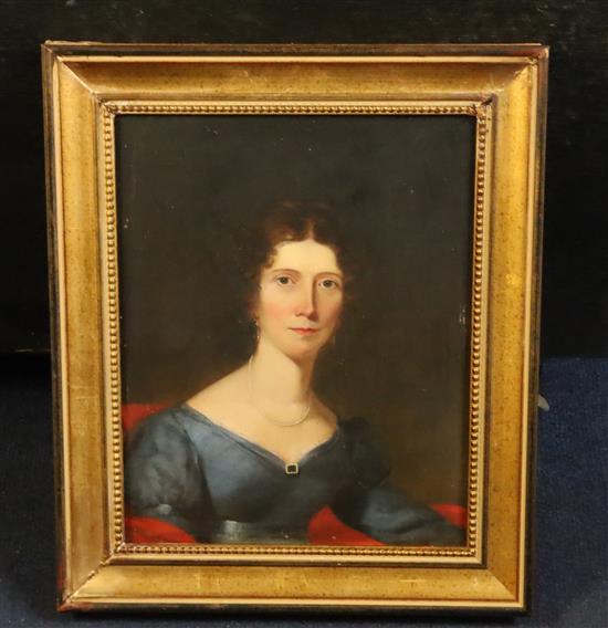 Attributed to Josiah Slater (Irish, 1781-1847) Portrait of Kitty Pakeham, Daughter of Baron of Longford, Ireland 9.5 x 7.5in.